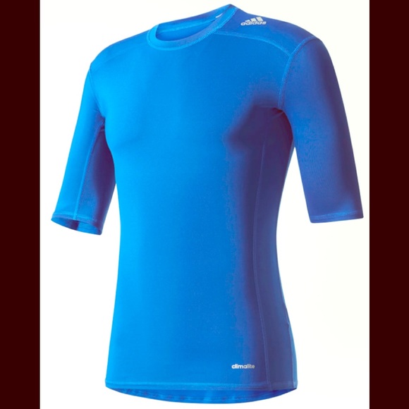 adidas Other - NWT ADIDAS MENS TECHFIT TOP medium BLUE TECH FIT